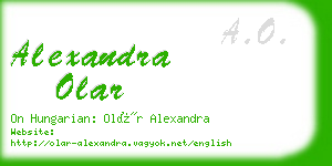 alexandra olar business card